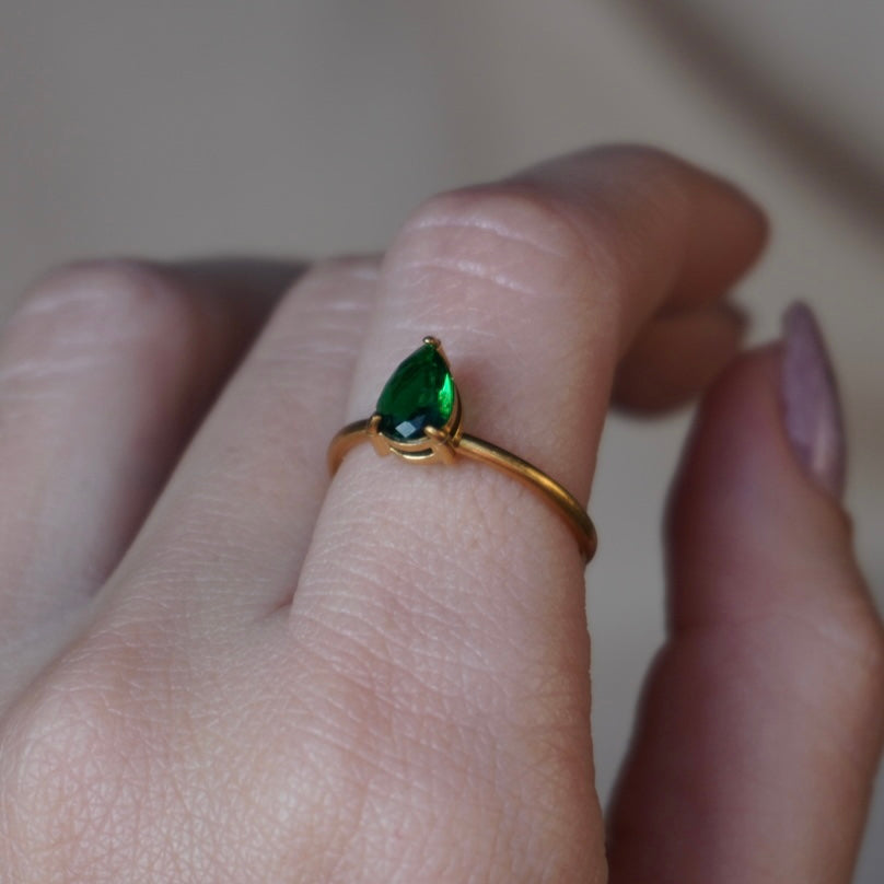 Anillo Zirconia Verde