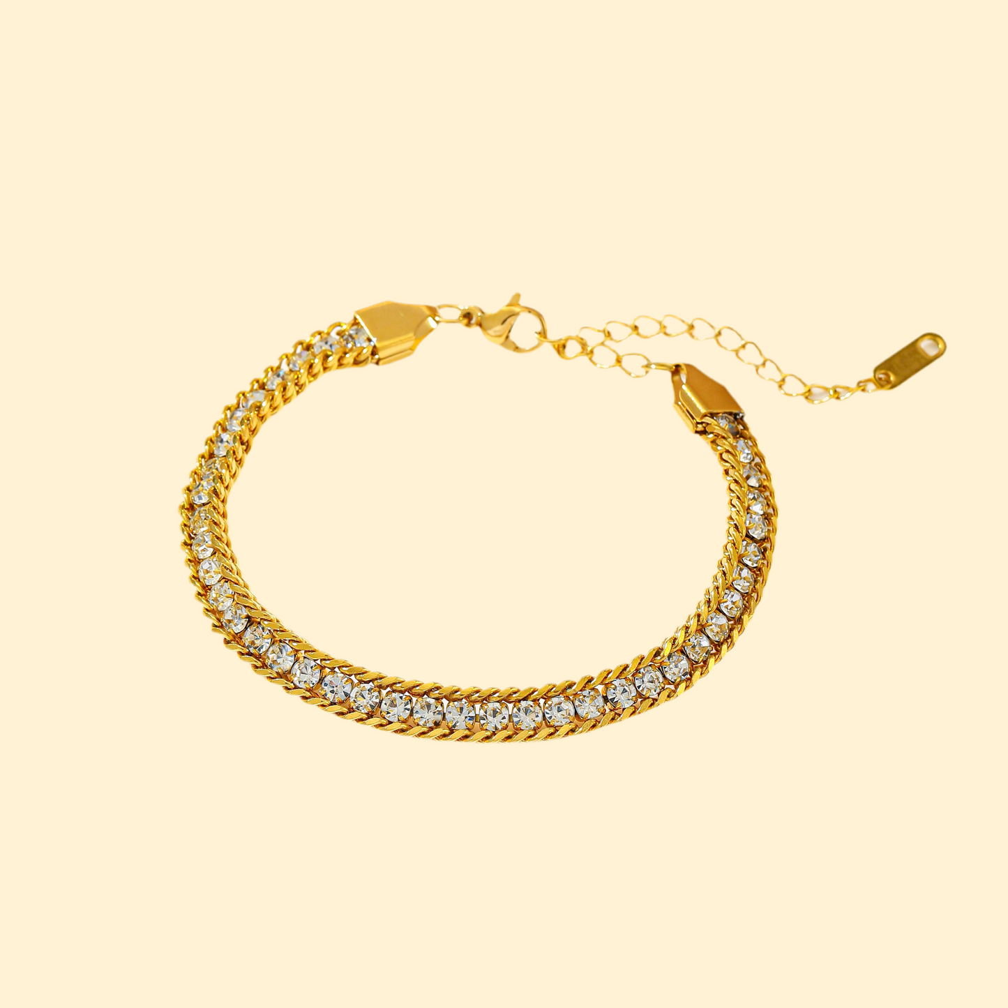 Pulsera tenis con cadena